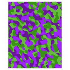 Purple And Green Camouflage Drawstring Bag (small) by SpinnyChairDesigns