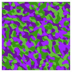 Purple and Green Camouflage Long Sheer Chiffon Scarf 