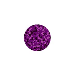 Dark Purple Camouflage Pattern 1  Mini Magnets by SpinnyChairDesigns