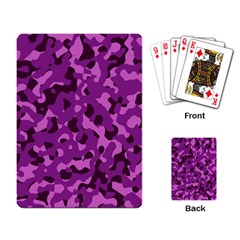 Dark Purple Camouflage Pattern Playing Cards Single Design (rectangle) by SpinnyChairDesigns