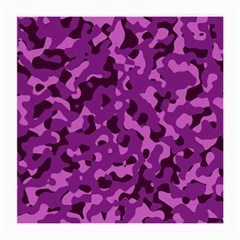 Dark Purple Camouflage Pattern Medium Glasses Cloth (2 Sides) by SpinnyChairDesigns