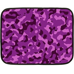 Dark Purple Camouflage Pattern Double Sided Fleece Blanket (mini)  by SpinnyChairDesigns