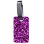 Dark Purple Camouflage Pattern Luggage Tag (two sides) Front