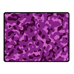 Dark Purple Camouflage Pattern Double Sided Fleece Blanket (small)  by SpinnyChairDesigns