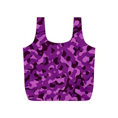 Dark Purple Camouflage Pattern Full Print Recycle Bag (s) by SpinnyChairDesigns