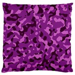 Dark Purple Camouflage Pattern Large Flano Cushion Case (Two Sides) Front