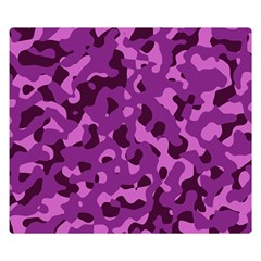 Dark Purple Camouflage Pattern Double Sided Flano Blanket (small)  by SpinnyChairDesigns