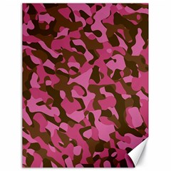 Pink And Brown Camouflage Canvas 18  X 24  by SpinnyChairDesigns