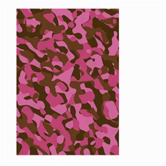 Pink And Brown Camouflage Large Garden Flag (two Sides) by SpinnyChairDesigns