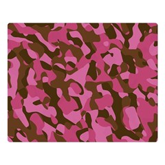 Pink And Brown Camouflage Double Sided Flano Blanket (large)  by SpinnyChairDesigns