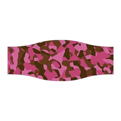 Pink And Brown Camouflage Stretchable Headband by SpinnyChairDesigns