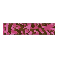 Pink And Brown Camouflage Velvet Scrunchie by SpinnyChairDesigns