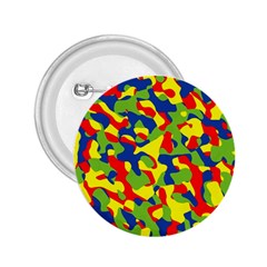 Colorful Rainbow Camouflage Pattern 2 25  Buttons by SpinnyChairDesigns