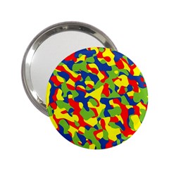 Colorful Rainbow Camouflage Pattern 2 25  Handbag Mirrors by SpinnyChairDesigns