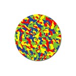 Colorful Rainbow Camouflage Pattern Magnet 3  (Round) Front