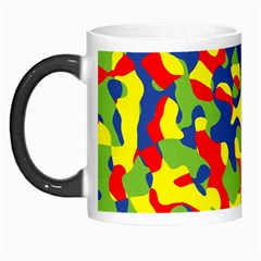 Colorful Rainbow Camouflage Pattern Morph Mugs by SpinnyChairDesigns