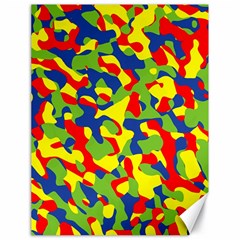 Colorful Rainbow Camouflage Pattern Canvas 18  X 24  by SpinnyChairDesigns