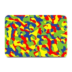 Colorful Rainbow Camouflage Pattern Plate Mats by SpinnyChairDesigns