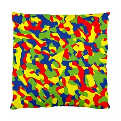 Colorful Rainbow Camouflage Pattern Standard Cushion Case (one Side) by SpinnyChairDesigns