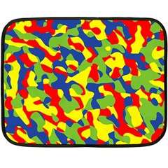 Colorful Rainbow Camouflage Pattern Double Sided Fleece Blanket (mini) 