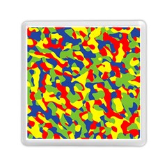 Colorful Rainbow Camouflage Pattern Memory Card Reader (square) by SpinnyChairDesigns