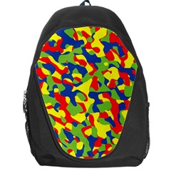 Colorful Rainbow Camouflage Pattern Backpack Bag by SpinnyChairDesigns