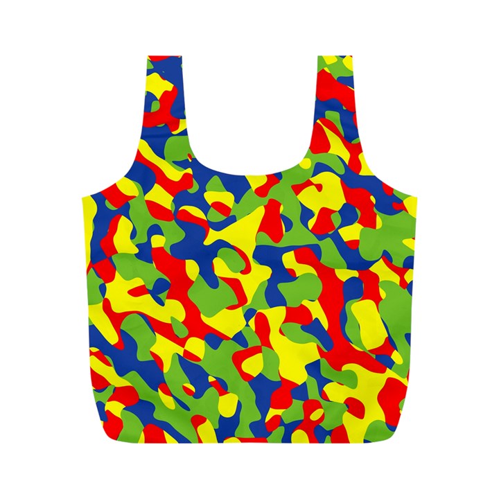 Colorful Rainbow Camouflage Pattern Full Print Recycle Bag (M)