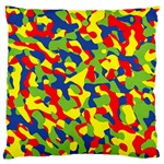 Colorful Rainbow Camouflage Pattern Large Flano Cushion Case (Two Sides) Front