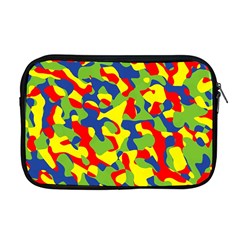 Colorful Rainbow Camouflage Pattern Apple Macbook Pro 17  Zipper Case by SpinnyChairDesigns