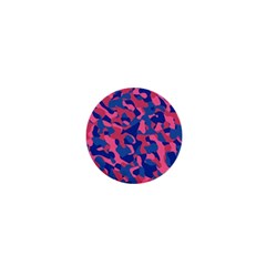 Blue and Pink Camouflage Pattern 1  Mini Magnets