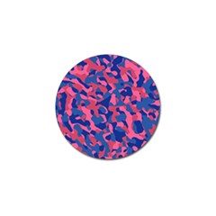 Blue and Pink Camouflage Pattern Golf Ball Marker