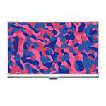 Blue and Pink Camouflage Pattern Business Card Holder Front