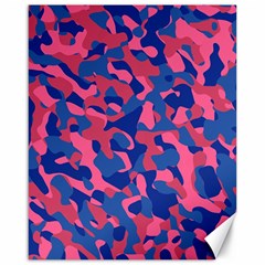 Blue and Pink Camouflage Pattern Canvas 16  x 20 