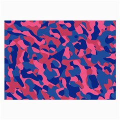 Blue and Pink Camouflage Pattern Large Glasses Cloth (2 Sides)