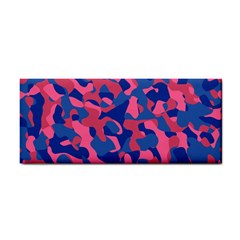 Blue and Pink Camouflage Pattern Hand Towel