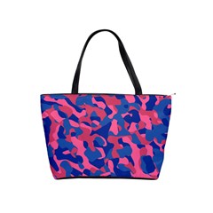 Blue And Pink Camouflage Pattern Classic Shoulder Handbag by SpinnyChairDesigns