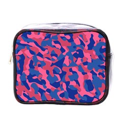 Blue and Pink Camouflage Pattern Mini Toiletries Bag (One Side)