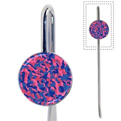 Blue and Pink Camouflage Pattern Book Mark