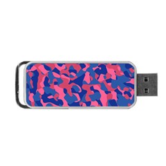 Blue and Pink Camouflage Pattern Portable USB Flash (One Side)