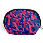 Blue and Pink Camouflage Pattern Accessory Pouch (Medium) Front