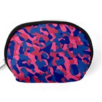 Blue and Pink Camouflage Pattern Accessory Pouch (Medium) Back