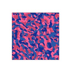 Blue and Pink Camouflage Pattern Satin Bandana Scarf