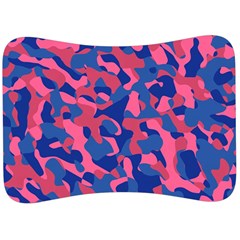 Blue and Pink Camouflage Pattern Velour Seat Head Rest Cushion