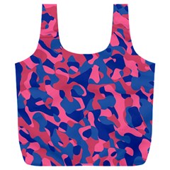 Blue and Pink Camouflage Pattern Full Print Recycle Bag (XXL)