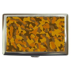 Brown And Orange Camouflage Cigarette Money Case by SpinnyChairDesigns