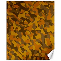 Brown And Orange Camouflage Canvas 16  X 20  by SpinnyChairDesigns