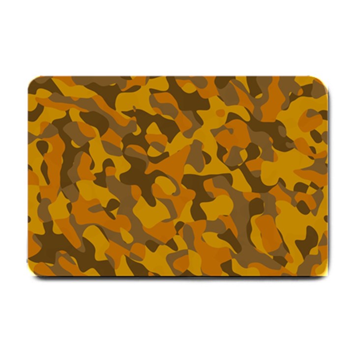 Brown and Orange Camouflage Small Doormat 