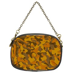 Brown And Orange Camouflage Chain Purse (one Side) by SpinnyChairDesigns