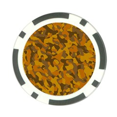 Brown And Orange Camouflage Poker Chip Card Guard (10 Pack) by SpinnyChairDesigns