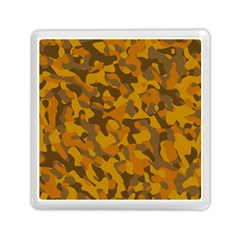 Brown And Orange Camouflage Memory Card Reader (square) by SpinnyChairDesigns